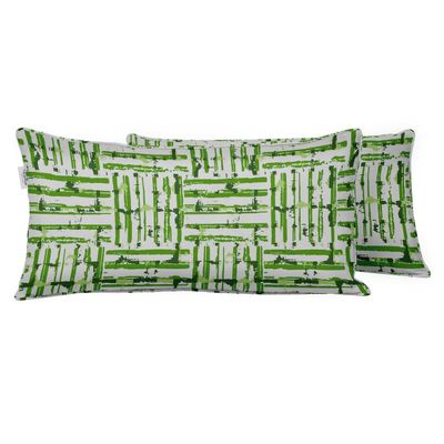 Capa para Almofada Lombar Retangular em Tecido de Poliéster Impermeável para Todos os Climas, Interno/Externo, Móveis de Pátio - Vargottam 30,48 Cm × 45,72 Cm / Verde