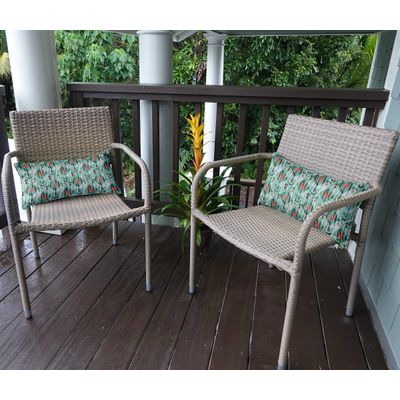Capa Retangular Impermeável e Resistente a Intempéries para Almofada Lombar em Poliéster, Interno/Externo para Móveis de Pátio - Vargottam 30,48 Cm × 50,8 Cm / Verde