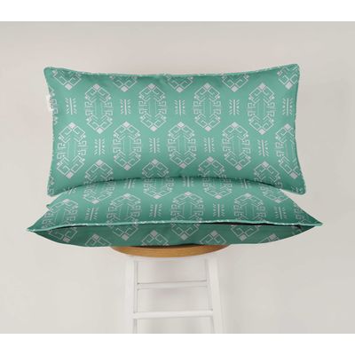 Capa para Almofada Lombar em Poliéster Interno/Externo, Retangular, Impermeável e Resistente às Intempéries para Móveis de Pátio - Vargottam 30,48 Cm × 45,72 Cm / Verde