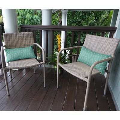 Capa para Almofada Lombar em Poliéster Interno/Externo, Retangular, Impermeável e Resistente às Intempéries para Móveis de Pátio - Vargottam 30,48 Cm × 45,72 Cm / Verde