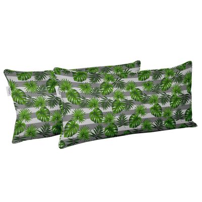 Capa de Almofada Lombar em Poliéster Impermeável para Uso Interno e Externo, Retangular para Móveis de Pátio - Vargottam 30,48 Cm × 45,72 Cm / Cinza