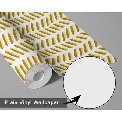 Papel de Parede Autoadesivo Padrão de Folhas Amarelo, Vinil Removível Faça-Você-Mesmo para Parede de Destaque na Entrada - S4sassy 63,5 cm (L) × 609,6 cm (C) / Amarelo - Vinil Liso