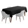Toalha de Mesa Interna/Externa Impermeável para Pátio, Capa Primavera/Verão para Mesa Circular do Quintal/Churrasco/Piquenique - Vargottam 147,32 Cm × 259 Cm – Com Furo Para Guarda-Sol / Preto