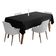 Toalha de Mesa Interna/Externa Impermeável para Pátio, Capa Primavera/Verão para Mesa Circular do Quintal/Churrasco/Piquenique - Vargottam 147,32 Cm × 259 Cm – Com Furo Para Guarda-Sol / Preto