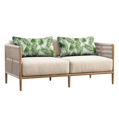Capa de Almofada Lombar em Poliéster Impermeável para Uso Interno e Externo, Retangular para Móveis de Pátio - Vargottam 30,48 Cm × 45,72 Cm / Branco