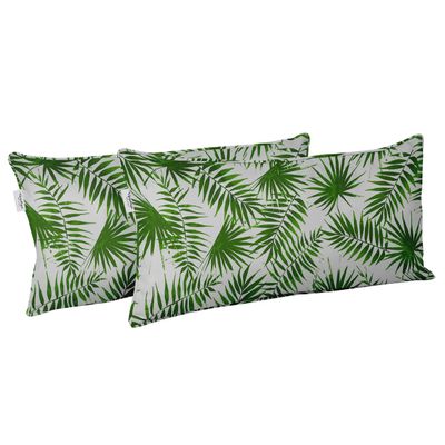 Capa de Almofada Lombar em Poliéster Impermeável para Uso Interno e Externo, Retangular para Móveis de Pátio - Vargottam 30,48 Cm × 45,72 Cm / Branco