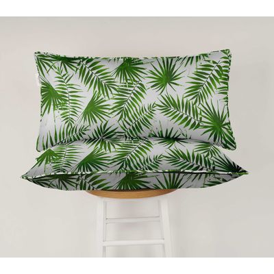 Capa de Almofada Lombar em Poliéster Impermeável para Uso Interno e Externo, Retangular para Móveis de Pátio - Vargottam 30,48 Cm × 45,72 Cm / Branco