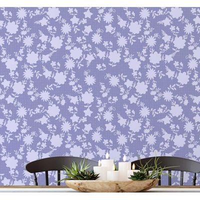 Revestimento Autoadesivo Removível À Prova d'Água Estampa Pétalas Pastel para Paredes, Armários e Cômoda, Rolo Vinílico Roxo - S4sassy 63,5 cm (L) × 304,8 cm (C) / Roxo - Vinil Liso