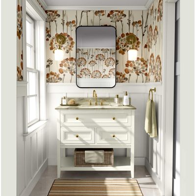 Papel Contact Autoadesivo Vinílico Impermeável Autumn Bloom Bege Contemporâneo Removível para Paredes, Armários e Cômoda - S4sassy 63,5 cm (L) × 914,4 cm (C) / Bege - Vinil Liso