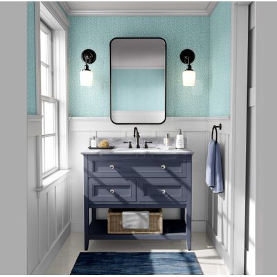 Adesivo Removível Azul Contemporâneo Dash, Papel Contato Abstrato para Paredes, Armários/Cômoda Rolo Vinil Autoadesivo Impermeável - S4sassy 63,5 cm (L) × 609,6 cm (C) / Azul - Vinil Liso