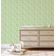 Papel Vinílico Autoadesivo Impermeável Estampa Chic de Pássaros e Corais Verde Removível para Quartos, Inquilinos e Armários - S4Sassy 63,5 cm (L) × 304,8 cm (C) / Verde - Vinil Texturizado