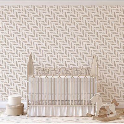Papel Contact Vinílico Removível Bege Contemporâneo, Estampa de Pinceladas Azuis para Paredes, Armários e Cômodas, Impermeável - S4sassy 63,5 cm (L) × 304,8 cm (C) / Bege - Vinil Liso