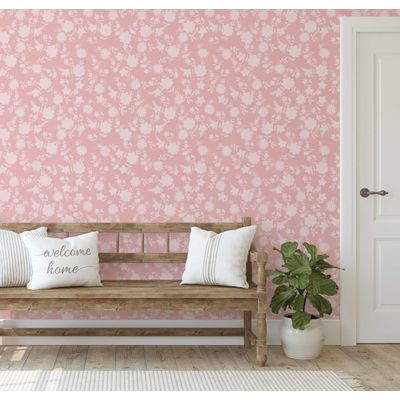 Papel Contact Removível À Prova d'Água, Estampa de Pétalas Pastel para Paredes, Armários e Cômoda, Rolo de Vinil Autoadesivo - S4sassy 63,5 cm (L) × 609,6 cm (C) / Rosa - Vinil Liso