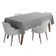 Toalha de Mesa Impermeável para Uso Interno e Externo, Capa Primavera/Verão para Mesa Circular/Churrasco/Piquenique/Quintal - Vargottam 147,32 Cm × 259 Cm – Com Furo Para Guarda-Sol / Cinza