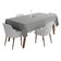 Toalha de Mesa Impermeável para Uso Interno e Externo, Capa Primavera/Verão para Mesa Circular/Churrasco/Piquenique/Quintal - Vargottam 147,32 Cm × 259 Cm – Com Furo Para Guarda-Sol / Cinza