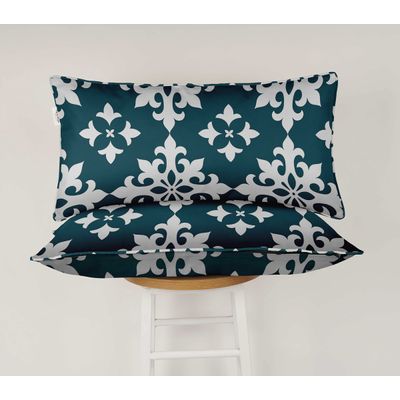 Capa para Almofada Lombar de Poliéster para Uso Interno/Externo, Retangular Impermeável para Móveis de Pátio - Vargottam 30,48 Cm × 60,96 Cm / Verde