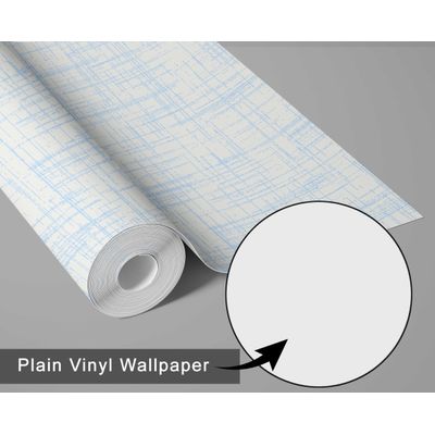 Papel Contact Vinil Azul Contemporâneo Removível, Estampa Abstrata Crosshatch para Paredes, Armários e Cômoda, Rolo Impermeável - S4sassy 63,5 cm (L) × 609,6 cm (C) / Azul - Vinil Texturizado