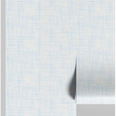 Papel Contact Vinil Azul Contemporâneo Removível, Estampa Abstrata Crosshatch para Paredes, Armários e Cômoda, Rolo Impermeável - S4sassy 63,5 cm (L) × 609,6 cm (C) / Azul - Vinil Texturizado