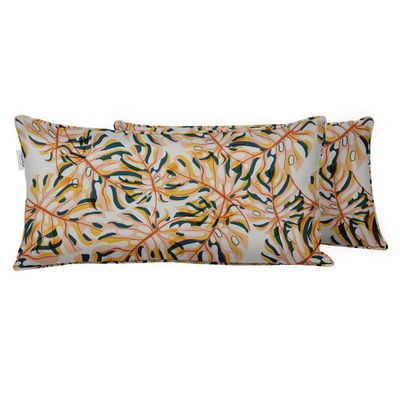 Capa de Almofada Lombar em Poliéster Interno/Externo, Retangular Impermeável para Móveis de Pátio - Vargottam 30,48 Cm × 45,72 Cm / Laranja