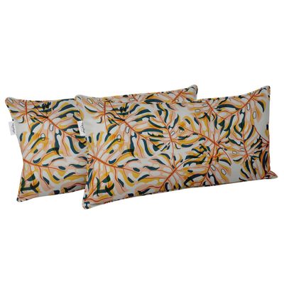 Capa de Almofada Lombar em Poliéster Interno/Externo, Retangular Impermeável para Móveis de Pátio - Vargottam 30,48 Cm × 45,72 Cm / Laranja