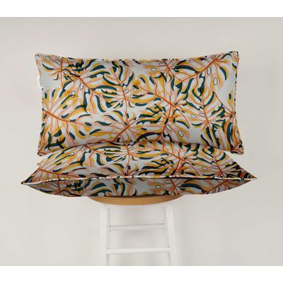 Capa de Almofada Lombar em Poliéster Interno/Externo, Retangular Impermeável para Móveis de Pátio - Vargottam 30,48 Cm × 45,72 Cm / Laranja