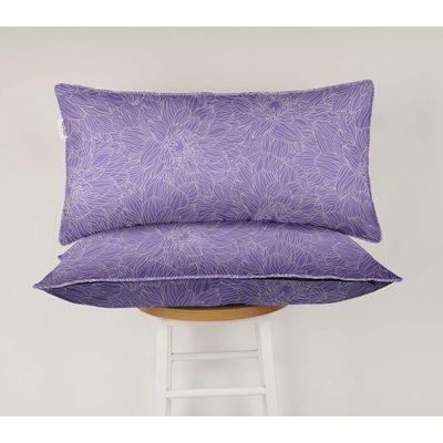 Capa para Almofada Lombar em Poliéster, Impermeável para Uso Interno/Externo, Retangular para Móveis de Pátio - Vargottam 30,48 Cm × 50,8 Cm / Roxo