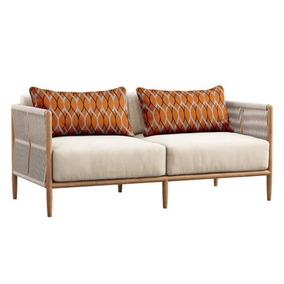 Capa de Almofada Lombar em Poliéster Interno/Externo, Impermeável e Resistente às Intempéries, Retangular para Móveis de Pátio - Vargottam 30,48 Cm × 60,96 Cm / Laranja