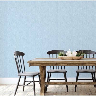 Papel Contact Azul Contemporâneo Removível 'Dash' para Paredes, Armários e Cômoda, Rolo Vinílico Autoadesivo Impermeável - S4sassy 63,5 cm (L) × 914,4 cm (C) / Azul - Vinil Liso