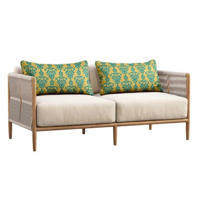 Capa Retangular Impermeável para Almofada Lombar em Tecido de Poliéster, Uso Interno/Externo para Móveis de Pátio - Vargottam 30,48 Cm × 60,96 Cm / Amarelo