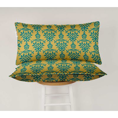 Capa Retangular Impermeável para Almofada Lombar em Tecido de Poliéster, Uso Interno/Externo para Móveis de Pátio - Vargottam 30,48 Cm × 60,96 Cm / Amarelo