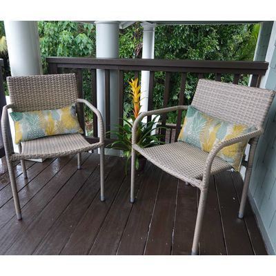 Capa de Almofada Lombar em Poliéster Interno/Externo, Retangular Impermeável para Móveis de Pátio - Vargottam 40,46 Cm × 60,96 Cm / Multicolorido