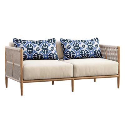 Capa Retangular Impermeável e Resistente a Intempéries para Almofada Lombar em Poliéster, Interno/Externo para Móveis de Pátio - Vargottam 30,48 Cm × 45,72 Cm / Azul