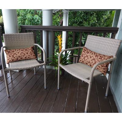 Capa de Almofada Lombar Interno/Externo em Poliéster, Impermeável para Todas as Intempéries, Retangular para Móveis de Pátio - Vargottam 30,48 Cm × 45,72 Cm / Rosa