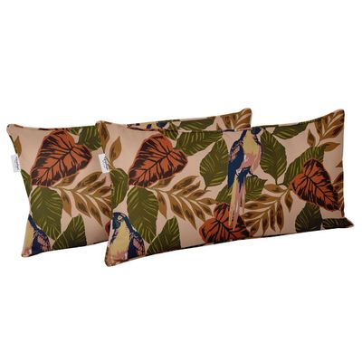 Capa de Almofada Lombar Retangular em Poliéster para Uso Interno/Externo, à Prova d'água, para Móveis de Jardim - Vargottam 30,48 Cm × 50,8 Cm / Laranja