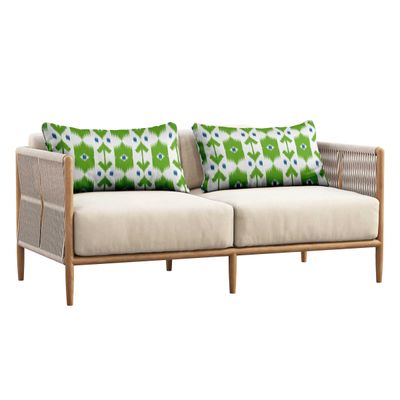 Capa para Almofada Lombar Retangular em Poliéster, Uso Interno/Externo, Impermeável para Intempéries, Móveis de Pátio - Vargottam 30,48 Cm × 45,72 Cm / Verde