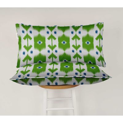 Capa para Almofada Lombar Retangular em Poliéster, Uso Interno/Externo, Impermeável para Intempéries, Móveis de Pátio - Vargottam 30,48 Cm × 45,72 Cm / Verde