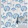 Papel Contact Vinílico Autoadesivo Impermeável 'Autumn Bloom' Azul Contemporâneo Removível para Paredes, Armários e Cômoda - S4sassy 63,5 cm (L) × 304,8 cm (C) / Azul - Vinil Liso