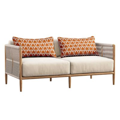 Capa de Almofada Lombar em Poliéster, Uso Interno/Externo, Retangular e Impermeável para Móveis de Pátio - Vargottam 30,48 Cm × 50,8 Cm / Laranja
