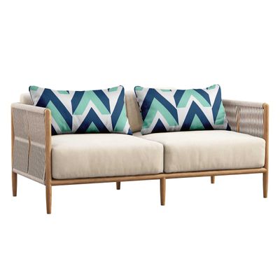 Capa de Almofada Lombar em Poliéster Impermeável para Uso Interno e Externo, Retangular para Móveis de Pátio - Vargottam 30,48 Cm × 45,72 Cm / Azul
