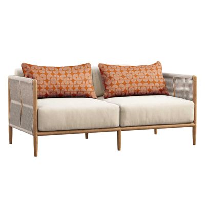 Capa Para Almofada Lombar em Poliéster, Interno/Externo, Impermeável 4 Estações, Retangular para Móveis de Pátio - Vargottam 30,48 Cm × 45,72 Cm / Laranja