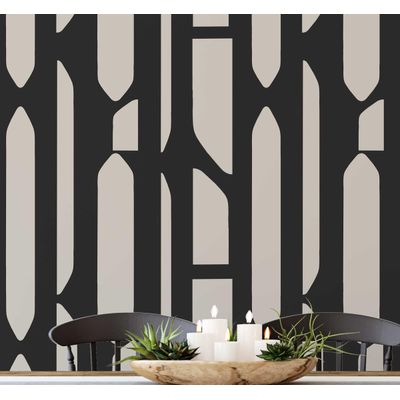Papel Contact Vinil Autoadesivo Removível Cinza Contemporâneo Ramos Geométricos para Paredes, Armários e Cômoda à Prova d'Água - S4sassy 63,5 cm (L) × 609,6 cm (C) / Cinza - Vinil Liso