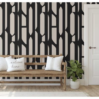 Papel Contact Vinil Autoadesivo Removível Cinza Contemporâneo Ramos Geométricos para Paredes, Armários e Cômoda à Prova d'Água - S4sassy 63,5 cm (L) × 609,6 cm (C) / Cinza - Vinil Liso