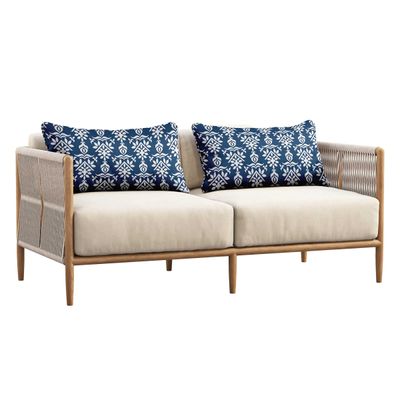 Capa Retangular de Almofada Lombar em Poliéster para Uso Interno/Externo, Impermeável para Móveis de Pátio - Vargottam 30,48 Cm × 45,72 Cm / Azul