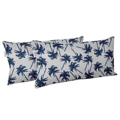 Capa para Almofada Lombar Retangular em Tecido de Poliéster Impermeável para Todos os Climas, Interno/Externo, Móveis de Pátio - Vargottam 30,48 Cm × 60,96 Cm / Branco