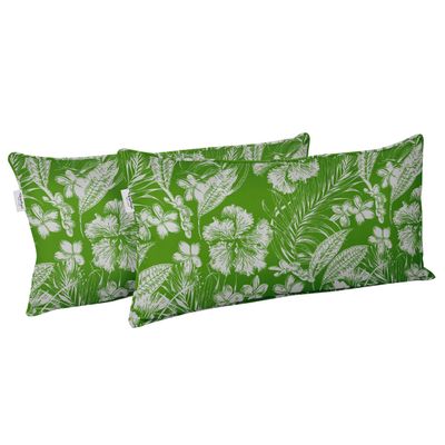 Capa Retangular Impermeável e Resistente a Intempéries para Almofada Lombar em Poliéster, Interno/Externo para Móveis de Pátio - Vargottam 30,48 Cm × 45,72 Cm / Verde