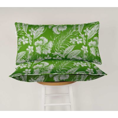 Capa Retangular Impermeável e Resistente a Intempéries para Almofada Lombar em Poliéster, Interno/Externo para Móveis de Pátio - Vargottam 30,48 Cm × 45,72 Cm / Verde