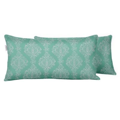 Capa Retangular Impermeável para Almofada Lombar em Tecido de Poliéster, Uso Interno/Externo para Móveis de Pátio - Vargottam 30,48 Cm × 50,8 Cm / Verde