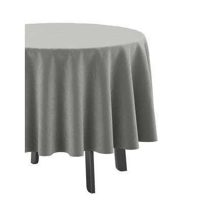 Toalha Redonda para Uso Interno/Externo 147 cm com Furo para Guarda-Sol Impermeável para Pátio, Quintal/Churrascos, Cinza - Vargottam 147,32 Cm × 147,32 Cm / Cinza