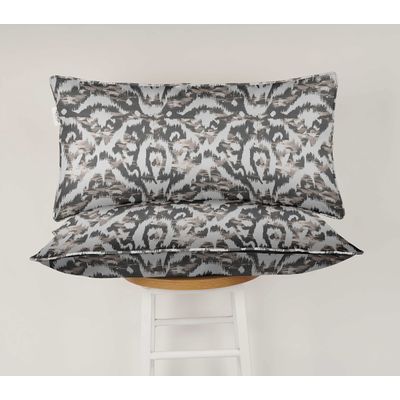 Capa de Almofada Lombar Retangular em Poliéster para Uso Interno/Externo, à Prova d'água, para Móveis de Jardim - Vargottam 30,48 Cm × 45,72 Cm / Cinza