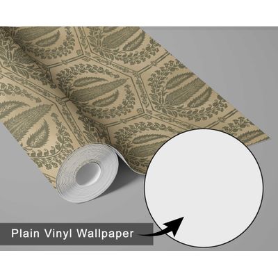 Papel de Parede Vintage Verde com Ciprestes, Vinil Autoadesivo, Fácil Instalação DIY para Quarto, Armários e Salas - S4Sassy 63,5 cm (L) × 304,8 cm (C) / Verde - Vinil Liso